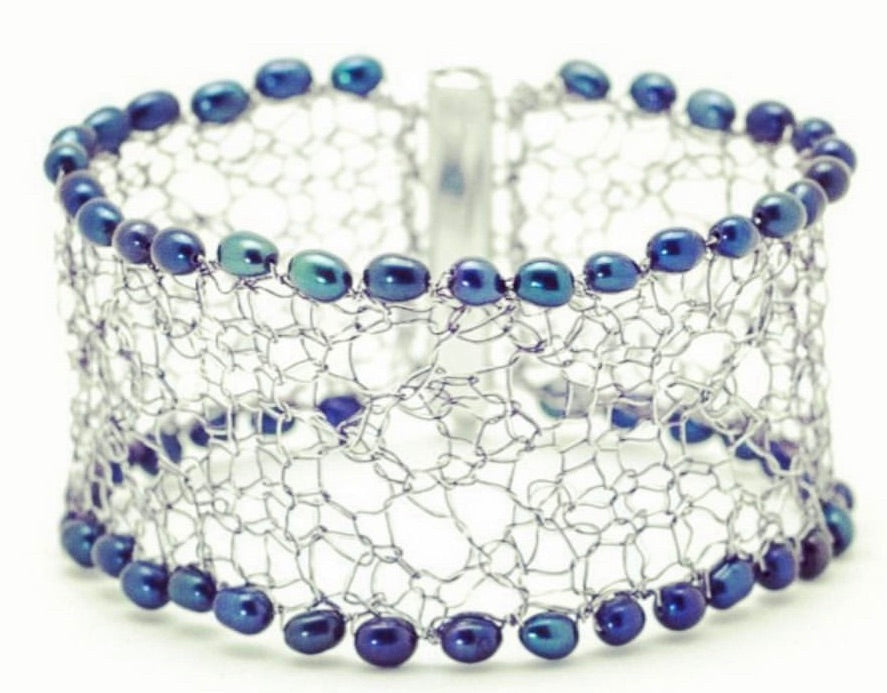 Knit Silver Lace Wire Bracelet Workshop -  Sunday 8th December 10 - 5pm Lerwick